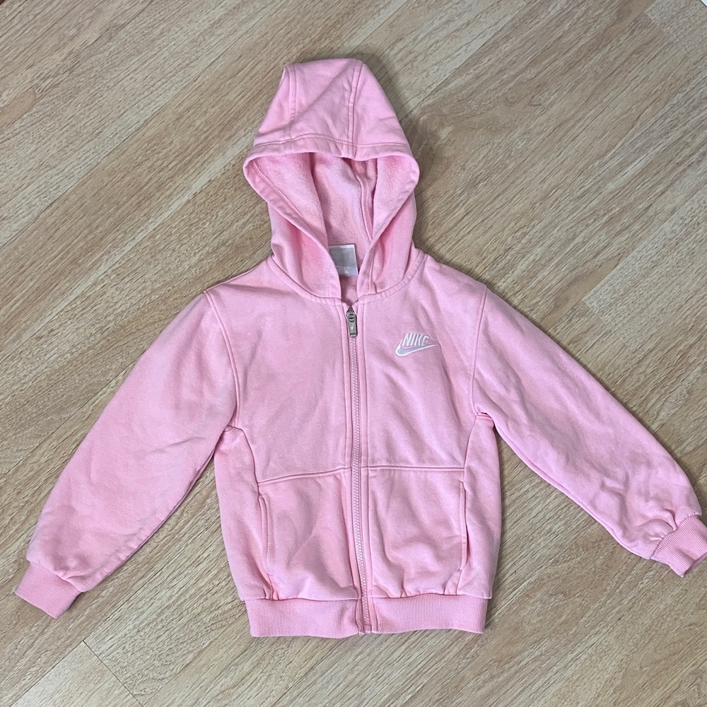 Nike Kids Pink Zip Up Hoodie Sweater